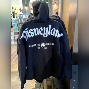 DisneyParks Disneyland AuthenticOriginal Black ZipUp Hoodie Adult Sz Medium NWT